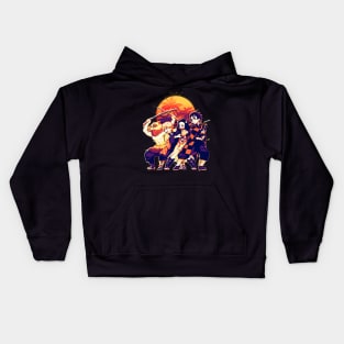 Demon Slayer Retro Art Kids Hoodie